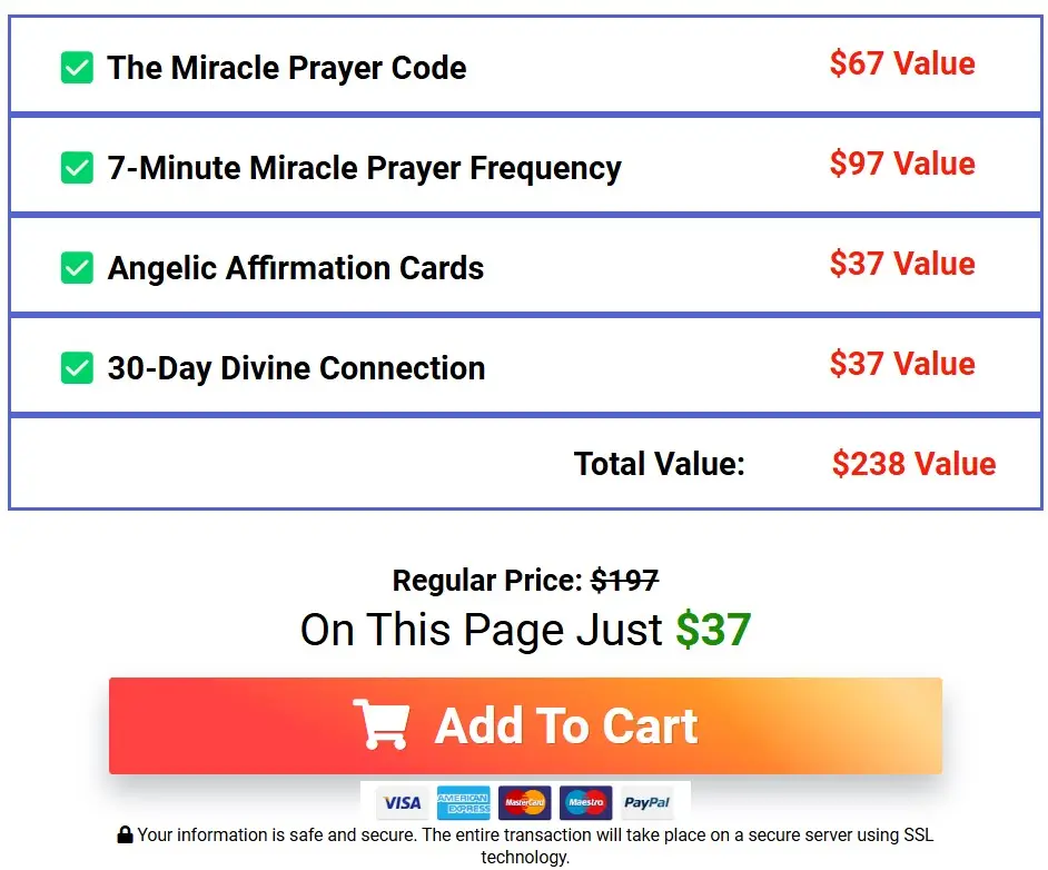 Miracle Prayer Code-add to cart-just $37